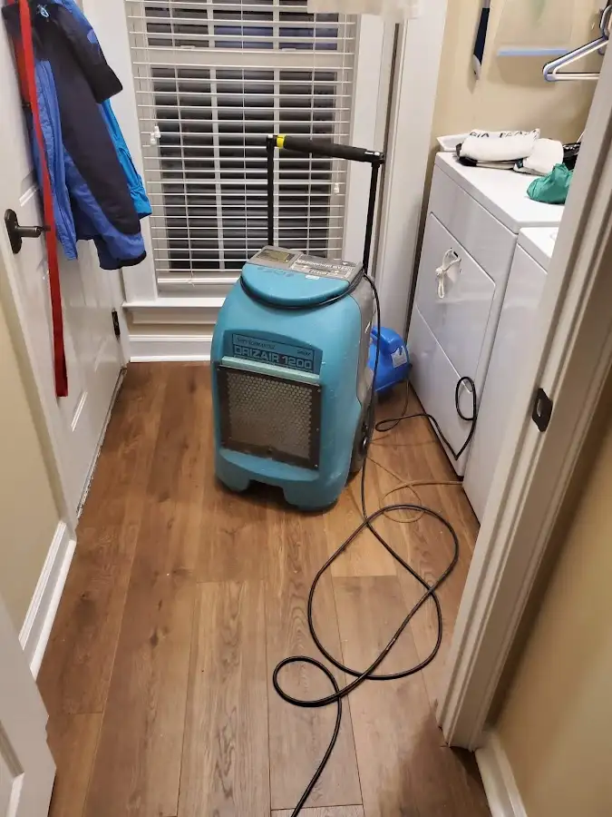 Commercial dehumidifier deployed for Flood Damage Cleanup in Plymouth